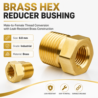 Adaptateur hexagonal mâle-femelle en laiton, raccord réducteur fileté 6 mm, connecteur fileté interne/externe pour systèmes de plomberie air/eau/gaz