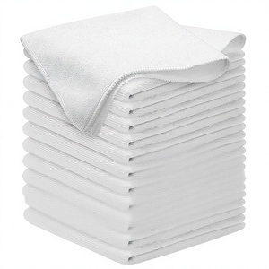 12 Pezzi Panni per Pulizia Moderni in <span class=keywords><strong>Microfibra</strong></span> 12,5x12,5 Pollici, Senza Pelucchi, Antibatterici, Ecologici, ad Alte Prestazioni, Bianchi e Assorbenti - Product Image 1