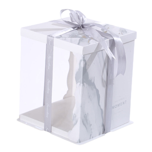 Hot Sale Professional Lower Price Luxury White Round Tall Surprise Wedding Cake Boxes With Window