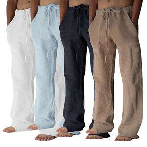 Abbigliamento da uomo di moda pantaloni larghi larghi pantaloni da uomo in cotone elasticizzato con coulisse pantaloni da uomo - Product Image 2