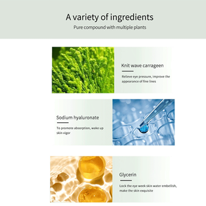 Mascarilla de Gel para Ojos de Té Verde Herbal Vegano Orgánico de Marca Privada OEM, Antiarrugas, Elimina las Ojeras, con Oro de 24k y Color Rosa - Product Image 4