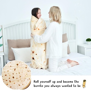 Burritos Tortilla Jeter Couverture Double Face Géant <span class=keywords><strong>Farine</strong></span> Nouveauté Jeté pour Votre Famille Doux et Confortable Flanelle Taco Couverture - Product Image 3