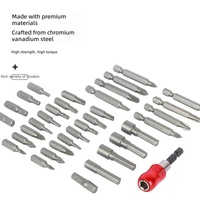 Juego de 34 puntas de destornillador de acero 45 personalizadas por el fabricante, con puntas planas, Phillips y hexagonales, herramienta de sujeción para trabajos no precisos
