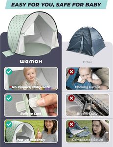 <span class=keywords><strong>Toldo</strong></span> de Protección UV para Bebés con Mosquitera, Sombrilla Portátil para Exteriores, Esencial para el Verano para Bebés y Niños Pequeños - Product Image 4