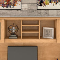 Bureau d'ordinateur convertible en forme de L durable avec plateau réglable en hauteur, organiseur de dossiers en bois et 2 étagères réglables