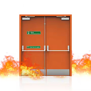 Barra de pánico moderna de 3 horas, puerta de acero, salida de emergencia ignífuga para supermercado, comedor, Hospital, Villa, escuela, uso exterior terminado - Product Image 1