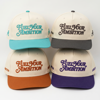Casquette de baseball personnalisée avec slogan brodé, casquette en coton bicolore, casquette de papa, casquette trucker ajustable avec fermeture snapback