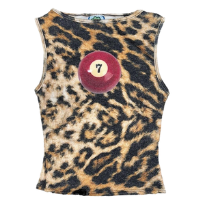 Peeqi T0649 - Top Corto sin Mangas para Mujer, Diseño de Leopardo, Tejido Ecológico, Estilo Y2K, Verano, Casual, Moda Diaria - Product Image 1