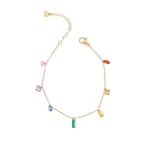 New Trend Product Stainless Steel Charm Jewelry <b>rainbow</b> Diamond Pendant Jewelry Sets - Product Image 2