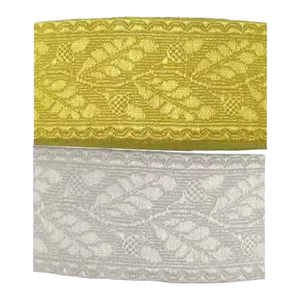 Tissu en dentelle africaine <span class=keywords><strong>Bazin</strong></span> <span class=keywords><strong>Riche</strong></span> brocart rouge, 5 yards + 2 yards de dentelle française perlée, écologique, pour robes – Modèle 2018, vente chaude - Product Image 1