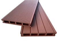 Planche de terrasse extérieure moderne en PVC avec surface en grain de bois Plancher de piscine WPC antidérapant et imperméable