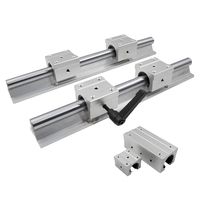 Rail de guidage linéaire rond SBR30 de haute qualité HLTNC avec support en aluminium et bloc de roulement SBR30UU pour moteur, pièces PLC et CNC