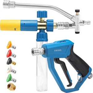 Kit de canon à mousse pour nettoyeur haute pression FIXFANS 4000 PSI, double connecteur, adaptateur M22, connexion rapide 1/4 ", bleu/noir/<span class=keywords><strong>jaune</strong></span> - Product Image 1