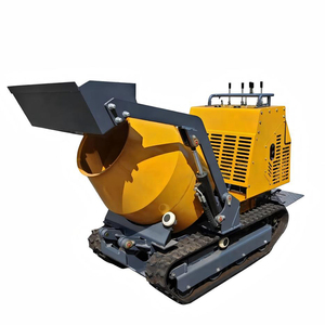 Bétonnière portative sur chenilles avec tambour auto-chargeur, acier jaune, qualité industrielle, durable, revêtement poudré, moteur 1500W - Product Image 5