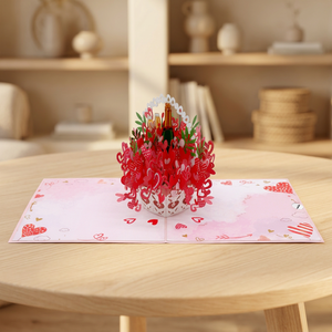 Meilleur prix pour la carte pop 3D faite à la main carte de voeux en papier de conception personnalisée pour la fête des mères Top Trending Vietnam Gifts Crafts - Product Image 3