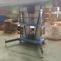 Plateforme élévatrice télescopique mobile hydraulique électrique en alliage d'aluminium à mât unique avec câble de levage – Nouveauté