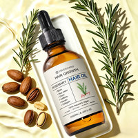 Ramuan Herbal Alami Bernutrisi untuk Pertumbuhan Rambut, Anti Rontok, dengan Biotin dan Minyak Rosemary, Label Pribadi untuk Pria (Grosir)