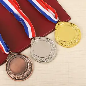 Özel boş Medallas el sanatları Run yarış altın gümüş bronz kaplama 3d boş Metal spor yarış ödülü onur madalya