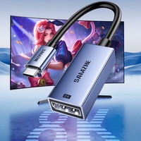 SAMZHE Adaptador de Cable Tipo-C Macho a DP1.4 HD 8K/60Hz, Cable Thunderbolt 4/5 para Proyector, iPhone, iPad, Monitor Externo