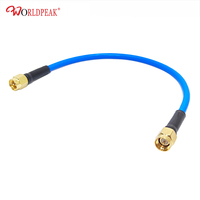 Câble de raccordement RF connecteur rf câble sma à sma mâle à brancher pour RG402 semi flex/bleu veste assemblage de queue de cochon câble coaxial WDFR