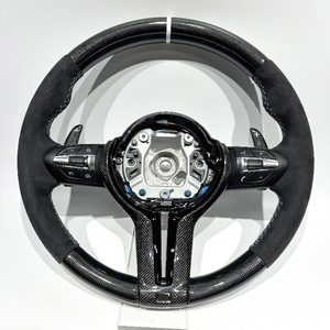 Volante Deportivo de Fibra de Carbono Alcantara Directo de Fábrica para <span class=keywords><strong>BMW</strong></span> G20 G30 F10 F30 F32 F80 F82 F90 E90 M2 M3 M4 <span class=keywords><strong>M5</strong></span> M6 X6 - Product Image 1