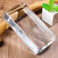 Briques de verre solides transparentes, blocs de verre décoratifs en cristal pour cloisons d'hôtel