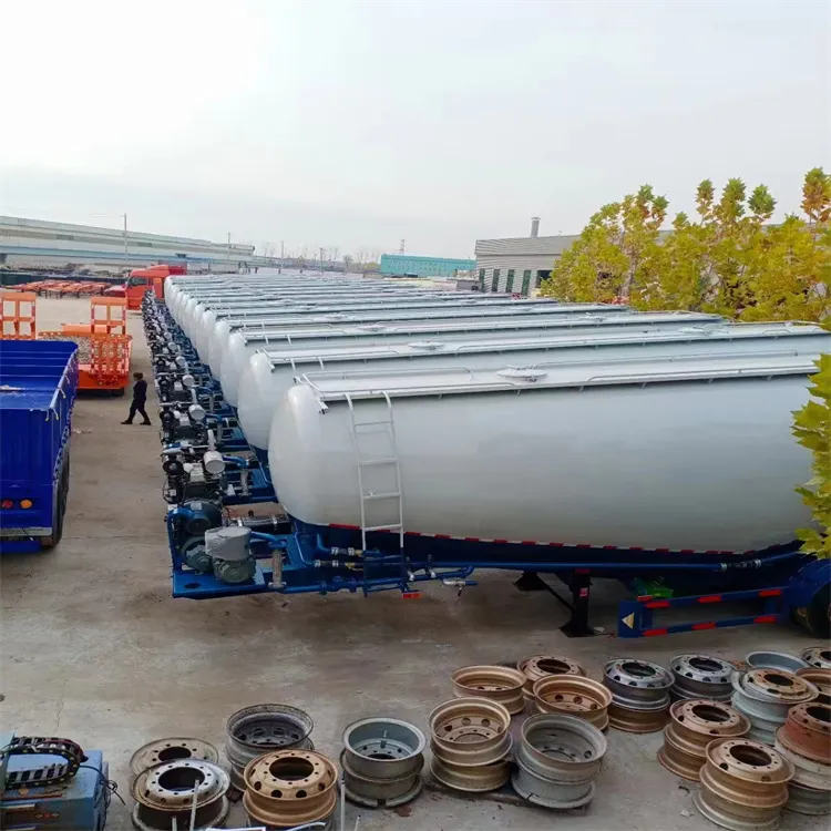 Semi-remorque matériel de poudre en vrac de ciment de remorque inoxydable de bateau-citerne de vente d'usine à vendre