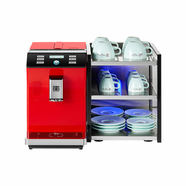 Commercial Automatic Bean to Cup Office Use Alarm of Short Water & Bean19 Bars Brewing Espresso Coffee Machine