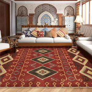 Alfombra de Entrada Rectangular de Estilo Marroquí con Diseño Geométrico, Imitación de Cachemira, Antideslizante y Resistente a las Manchas, Modelo H 409 - Product Image 5