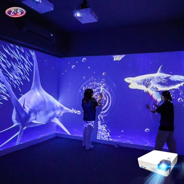 Commercial Grade 3D Immersive Holographic Room Interactive Hologram Wall and Floor Projection System Stable Operation