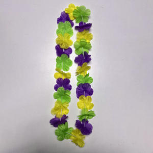 HLC personalizado Hula flor Hawaii Leis Mardi Gras lanza Saint <span class=keywords><strong>Iris</strong></span> Garland patriótico collar largo Artificial Floral Lei lanza - Product Image 4