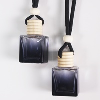 Flacon diffuseur de parfum pour voiture en verre vide de 10 ml, à suspendre au rétroviseur, pour aromathérapie et décoration