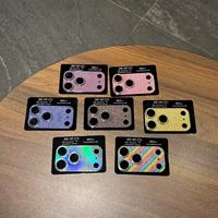 Nouvelle conception tendance : Protection d'objectif en verre trempé scintillant, film dégradé pour iPhone 18, 17, 16, 15