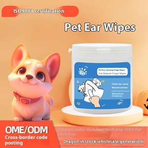 Gants de nettoyage à sec jetables de style moderne pour <span class=keywords><strong>chat</strong></span> et chien, lingettes humides pour le nettoyage des oreilles et des dents, déodorant sans lavage pour animaux de compagnie - Product Image 4