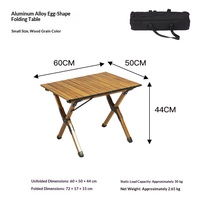 Table pliante d'extérieur portable en alliage d'aluminium, pour camping, pique-nique, mobilier d'extérieur, noir, vente en gros