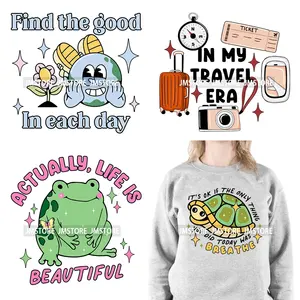 Custom Mental Health Enjoy Beautiful Good Life Iron On Press Logos Pensamientos positivos <span class=keywords><strong>Citas</strong></span> DTF Transferencias Pegatinas para ropa - Product Image 1