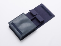 Boîte à bijoux et pochette à boucles d'oreilles à couvercle rabattable en PU, intérieur en similicuir, logo personnalisé
