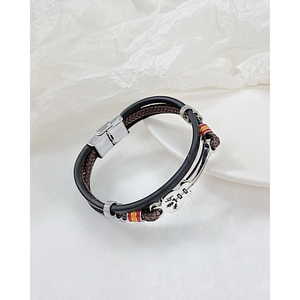 Bracelets multicouches en cuir tissé en forme <span class=keywords><strong>de</strong></span> <span class=keywords><strong>guitare</strong></span>, bijoux <span class=keywords><strong>de</strong></span> mode pour hommes - Product Image 5