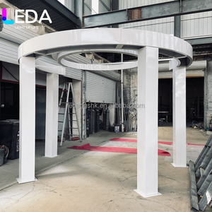 LEDA Mandap Chuppah rond en métal personnalisable en plusieurs couleurs pour la décoration d'événements et de fêtes de mariage de la culture indienne - Product Image 4