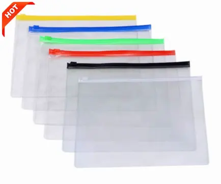 2020 Rõ Ràng PVC Nhựa Zipper File Organizer Thư Mục Trường Văn Phòng Phẩm Túi