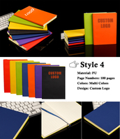 Logotipo impreso papel Kraft PU cuero planificadores diario espiral A5 libro de notas para la escuela negocios cuaderno personalizado con logotipo