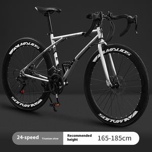 Bicicleta de Carretera para Adultos, Hombre/Mujer, con Velocidades Variables, Neumáticos Sólidos, Frenos de Disco, Super Rápida, Color Rojo, 21 Velocidades - Product Image 3