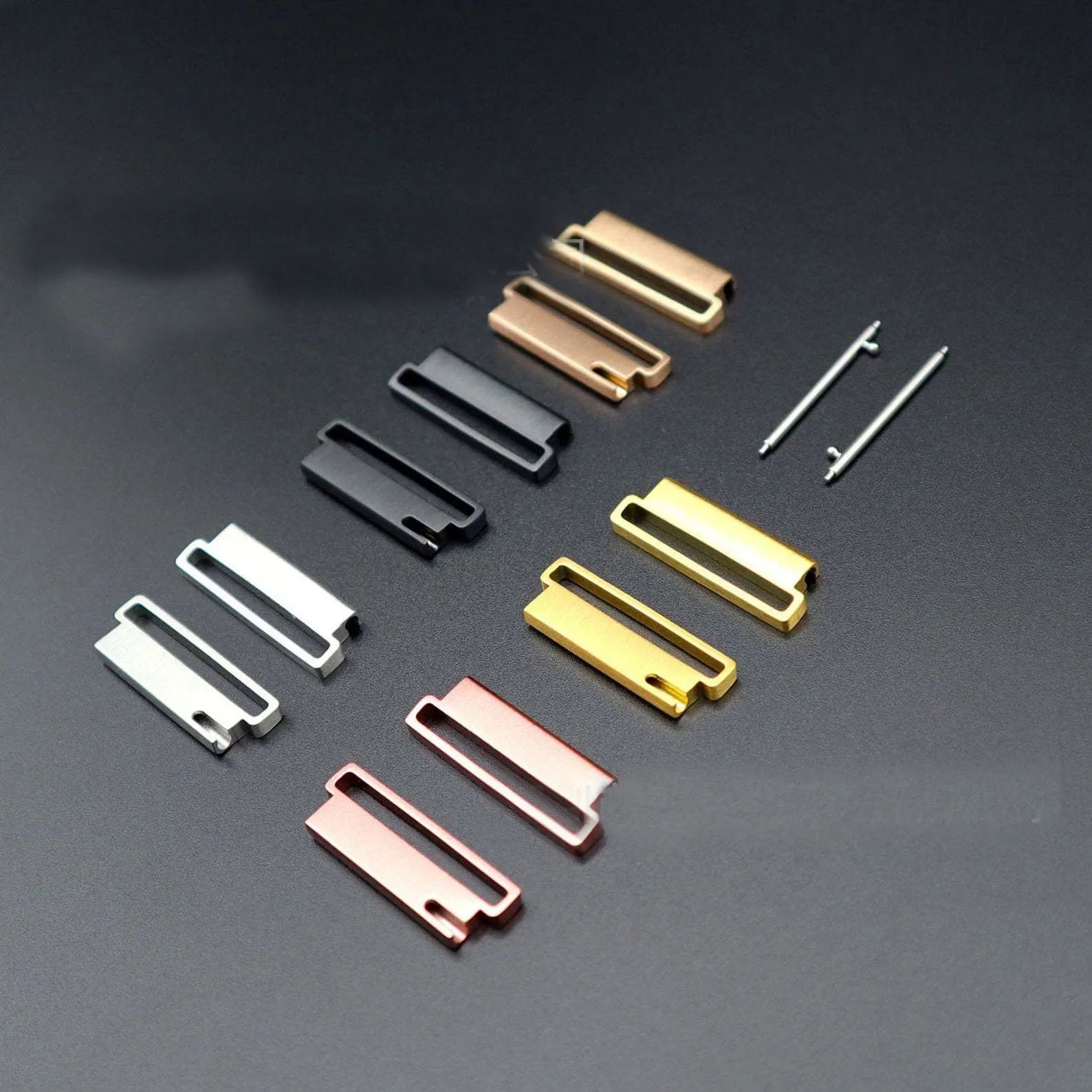 Warna Campuran Murah 20 22Mm Stainless Steel Watch Band Adapter Connector Watch Strap Connector Untuk Samsung