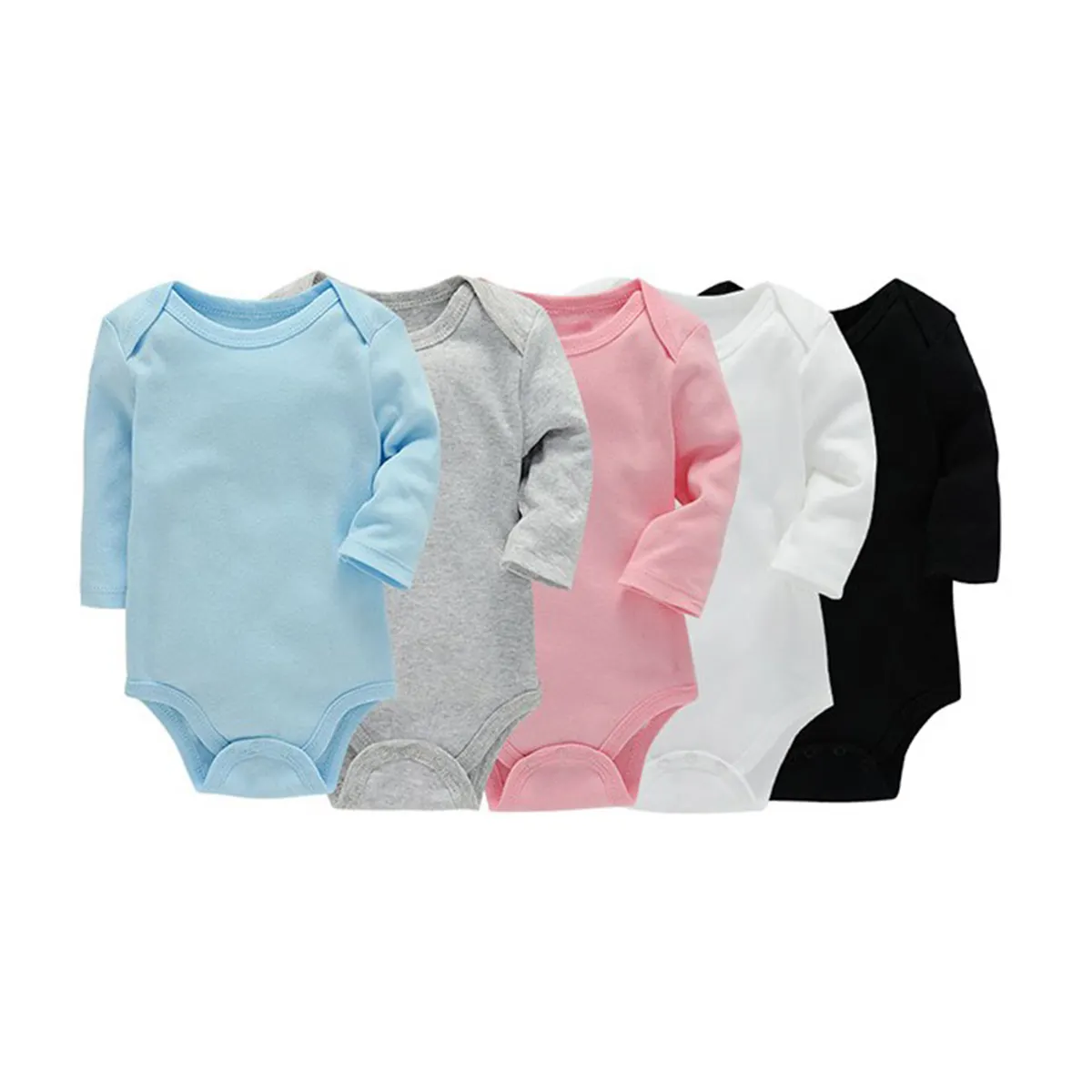 Spring Fall 100% Cotton Long Sleeve Envelope Collar Baby Boys' Rompers Onsie Pajamas Unisex Baby Romper Jumpsuit