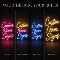 Enseigne néon LED personnalisée avec télécommande, étanche, options multicolores pour la décoration de magasin et l'affichage de logo d'entreprise