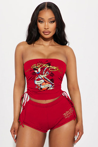 Ensemble short et haut bandeau imprimé pour femme, style transfrontalier Europe-Amérique, collection 2026 - Product Image 5