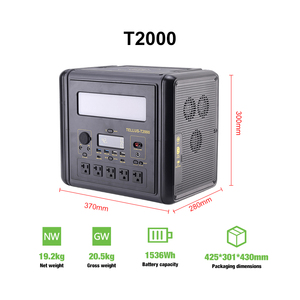 2000W Olar Panel Kit Battery Boxes Racks 1536Wh Solar Energy <b>Storage</b> System LiFePO4 MPPT Pure Sine Wave Wireless Charging - Product Image 2