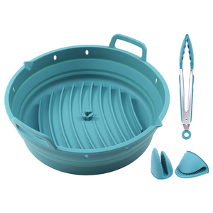 Ensemble de doublures en silicone pour friteuse à air, résistantes à la chaleur, de qualité alimentaire, pliables, compatibles lave-vaisselle, avec logo personnalisé - Product Image 1