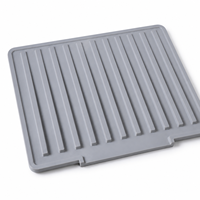 Tapis de séchage en silicone à forte pente pour évier, grande capacité, antidérapant, résistant à la chaleur, pour comptoir de cuisine, vaisselle et tasses