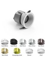 Iluminación de punto de mazorca de 5w 10w 15w, luz empotrada sin ajuste led regulable ajustable para downlights de hotel con reflector dorado